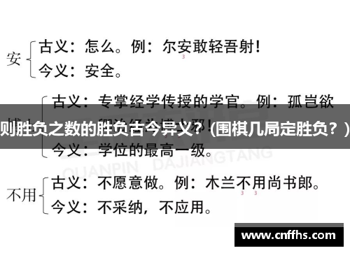 则胜负之数的胜负古今异义？(围棋几局定胜负？)